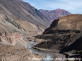Route de Uspallata vers le Chili - Argentine