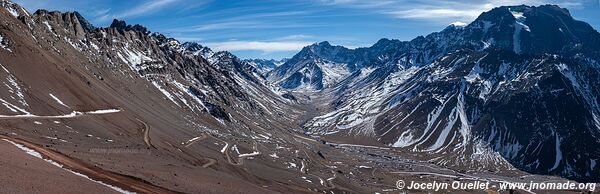 Route de Uspallata vers le Chili - Argentine