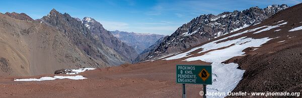 Road from Uspallata to Chile - Argentina