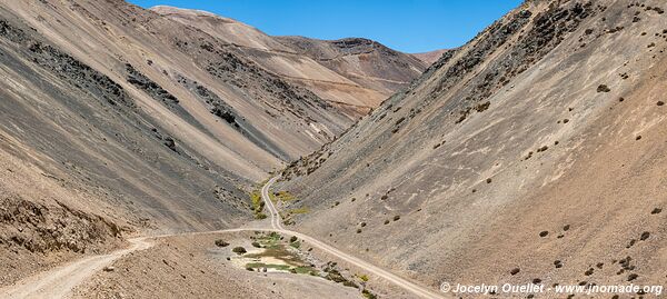 Road from El Salvador to Nevado Tres Cruces National Park - Chile