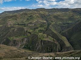 Route de Guasuntos à Totoras - Équateur