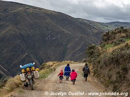 Route de Guasuntos à Totoras - Équateur